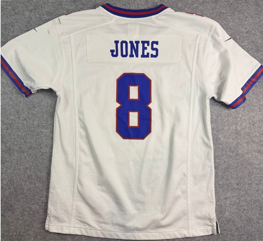 Nike New York Giants Daniel Jones #8 NFL White Game Jersey Youth XL